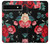 S3112 Rose Floral Pattern Black Case For Google Pixel 6a