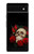 S3753 Dark Gothic Goth Skull Roses Case For Google Pixel 6a