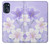 S2361 Purple White Flowers Case For Motorola Moto G (2022)