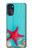 S3428 Aqua Wood Starfish Shell Case For Motorola Moto G (2022)