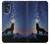 S3555 Wolf Howling Million Star Case For Motorola Moto G (2022)