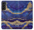 S3906 Navy Blue Purple Marble Case For Samsung Galaxy S22 Plus