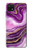 S3896 Purple Marble Gold Streaks Case For Samsung Galaxy A22 5G