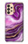 S3896 Purple Marble Gold Streaks Case For Samsung Galaxy A33 5G