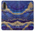 S3906 Navy Blue Purple Marble Case For LG Velvet