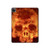 S3881 Fire Skull Hard Case For iPad Pro 12.9 (2022,2021,2020,2018, 3rd, 4th, 5th, 6th)