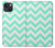 S1723 Mint Chevron Zigzag Case For iPhone 14