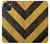 S2231 Yellow and Black Line Hazard Striped Case For iPhone 14