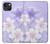 S2361 Purple White Flowers Case For iPhone 14