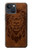 S2529 Leo Zodiac Tattoo Brown Graphic Print Case For iPhone 14