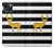 S2794 Black and White Striped Deer Gold Sparkles Case For iPhone 14