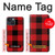 S2931 Red Buffalo Check Pattern Case For iPhone 14