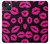 S2933 Pink Lips Kisses on Black Case For iPhone 14