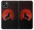S2955 Wolf Howling Red Moon Case For iPhone 14