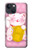 S3025 Pink Maneki Neko Lucky Cat Case For iPhone 14