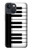S3078 Black and White Piano Keyboard Case For iPhone 14