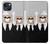 S3557 Bear in Black Suit Case For iPhone 14