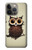 S0360 Coffee Owl Case For iPhone 14 Pro S0360 Coffee Owl Case For iPhone 14 Pro
