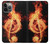 S0493 Music Note Burn Case For iPhone 14 Pro