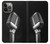 S1672 Retro Microphone Jazz Music Case For iPhone 14 Pro