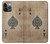 S2928 Vintage Spades Ace Card Case For iPhone 14 Pro