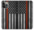 S3472 Firefighter Thin Red Line Flag Case For iPhone 14 Pro