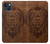 S2529 Leo Zodiac Tattoo Brown Graphic Print Case For iPhone 14 Plus
