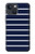 S2767 Navy White Striped Case For iPhone 14 Plus
