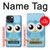 S3029 Cute Blue Owl Case For iPhone 14 Plus