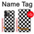 S1611 Black and White Check Chess Board Case For iPhone 14 Pro Max