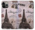 S2211 Paris Postcard Eiffel Tower Case For iPhone 14 Pro Max