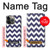 S2345 Navy Blue Shavron Zig Zag Pattern Case For iPhone 14 Pro Max