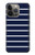 S2767 Navy White Striped Case For iPhone 14 Pro Max