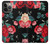 S3112 Rose Floral Pattern Black Case For iPhone 14 Pro Max