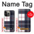S3452 Plaid Fabric Pattern Case For iPhone 14 Pro Max