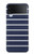 S2767 Navy White Striped Case For Samsung Galaxy Z Flip 4