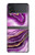 S3896 Purple Marble Gold Streaks Case For Samsung Galaxy Z Flip 4