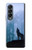 S0935 Wolf Howling in Forest Case For Samsung Galaxy Z Fold 4