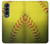 S3031 Yellow Softball Ball Case For Samsung Galaxy Z Fold 4