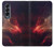 S3897 Red Nebula Space Case For Samsung Galaxy Z Fold 4