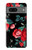 S3112 Rose Floral Pattern Black Case For Google Pixel 7