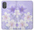 S2361 Purple White Flowers Case For Motorola Moto G Power 2022, G Play 2023