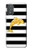 S2882 Black and White Striped Gold Dolphin Case For Motorola Moto G Power 2022, G Play 2023