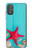 S3428 Aqua Wood Starfish Shell Case For Motorola Moto G Power 2022, G Play 2023