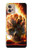 S0863 Hell Fire Skull Case For Motorola Moto G32