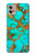 S2688 Aqua Copper Turquoise Gemstone Graphic Case For Motorola Moto G32