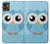 S3029 Cute Blue Owl Case For Motorola Moto G32