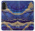 S3906 Navy Blue Purple Marble Case For Motorola Moto G52, G82 5G