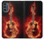 S0415 Fire Guitar Burn Case For Motorola Moto G62 5G