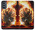 S0863 Hell Fire Skull Case For Motorola Moto G62 5G